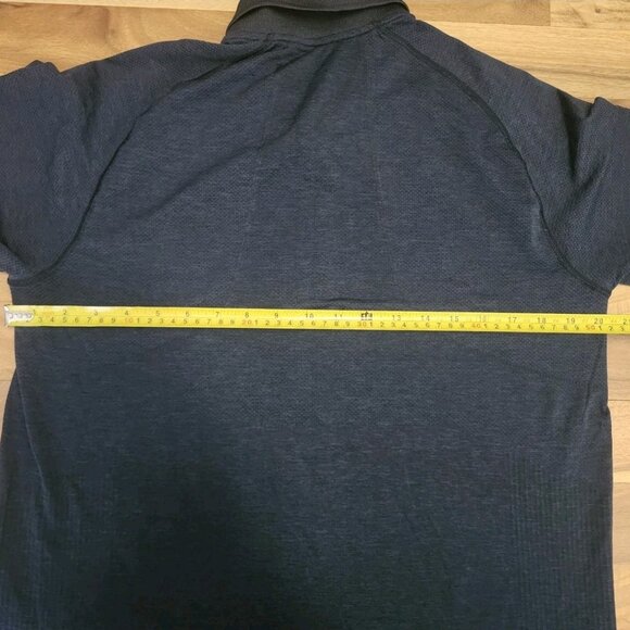 Lululemon Mens Metal Vent Tech Polo Short-Sleeve Shirt Navy Size Large Euc - Picture 9 of 10